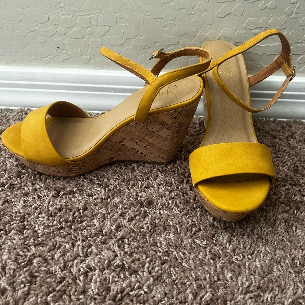 Yellow Wedge Shoes – Great Condition!